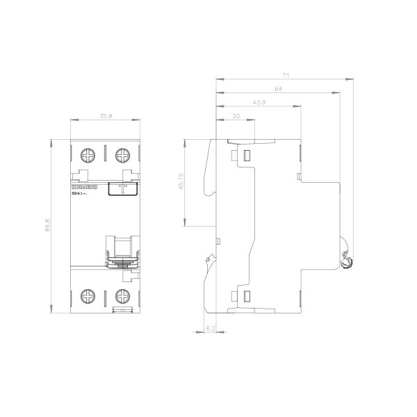 Interruptor Diferencial Siemens 5SV5 31 Clase AC 25A