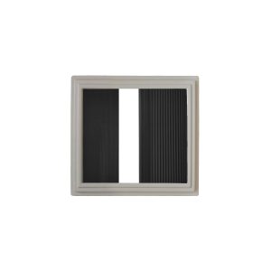 Marco ABS Beige Con Oscurecedor y Mosquitera 520x520 mm Negro